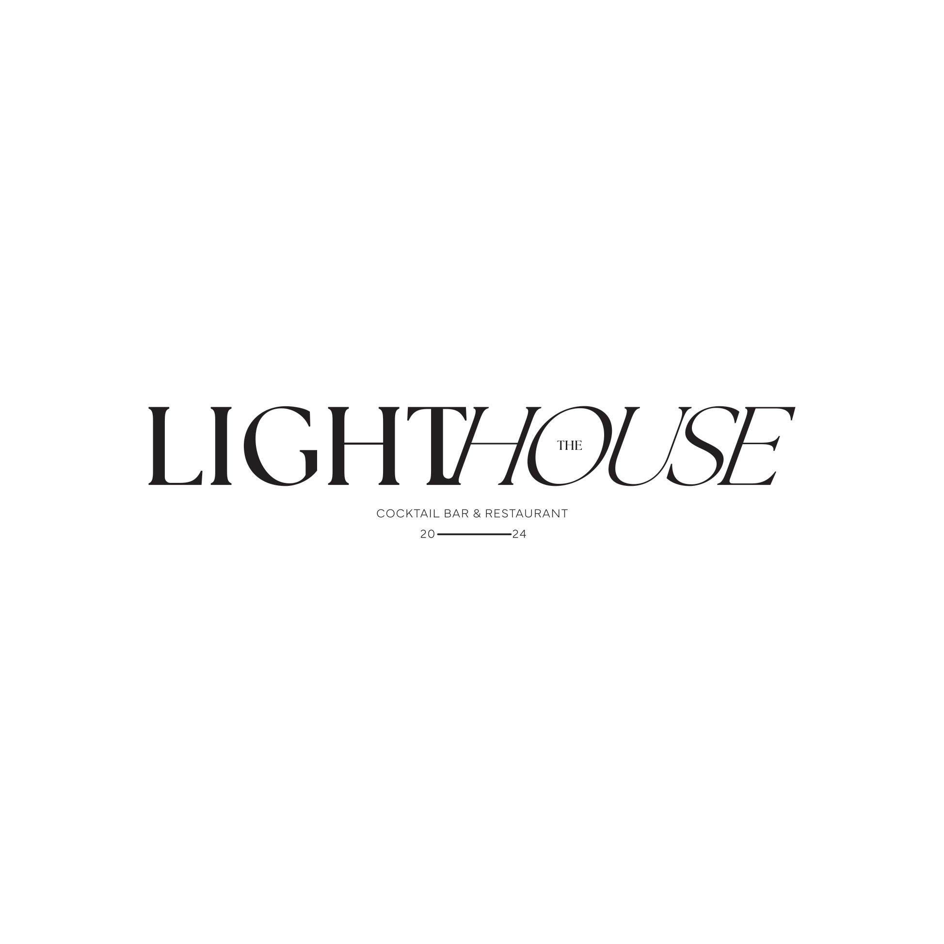 Logo of 'The Lighthouse' cocktail bar & restaurant on a white background