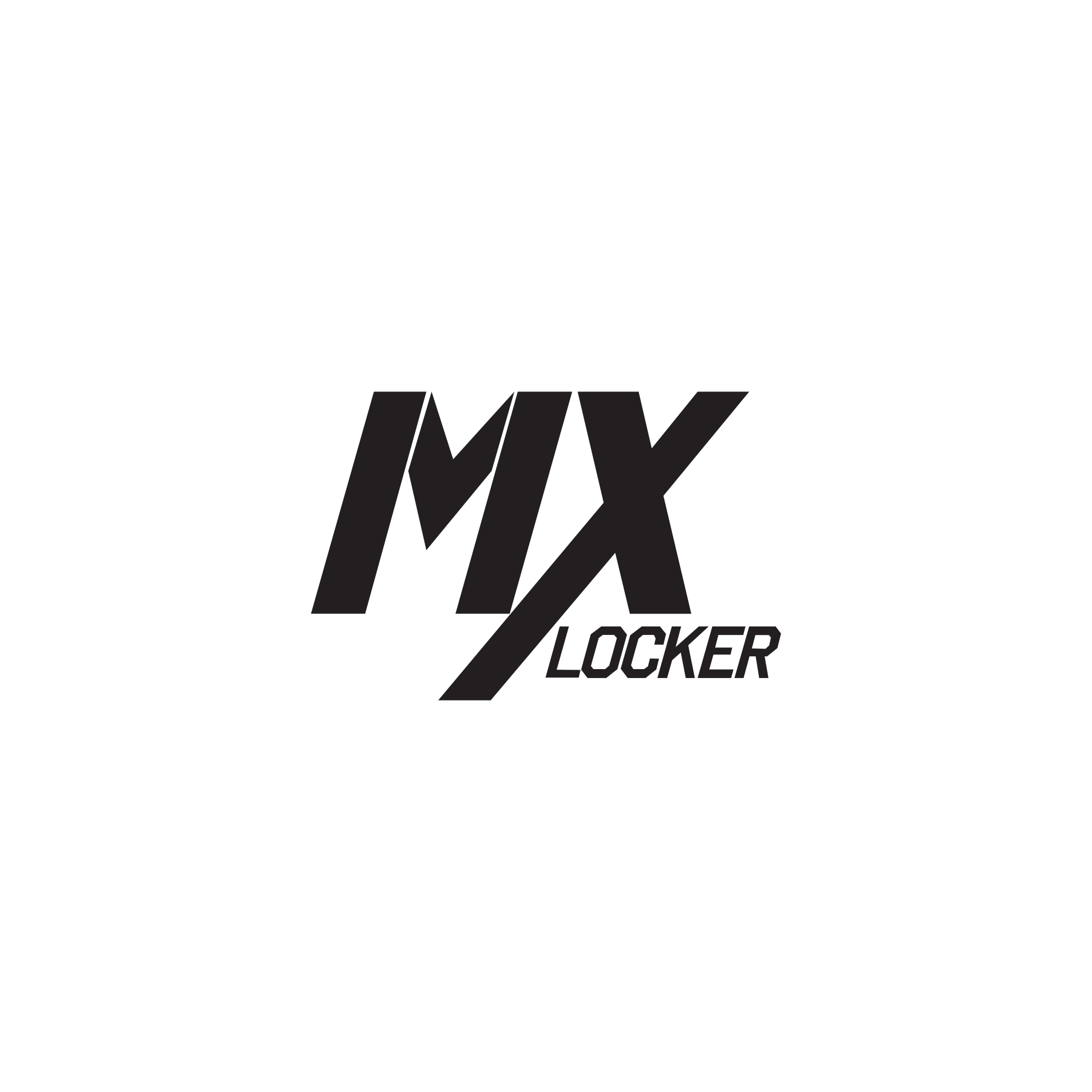 MX Locker logo in black on a white background