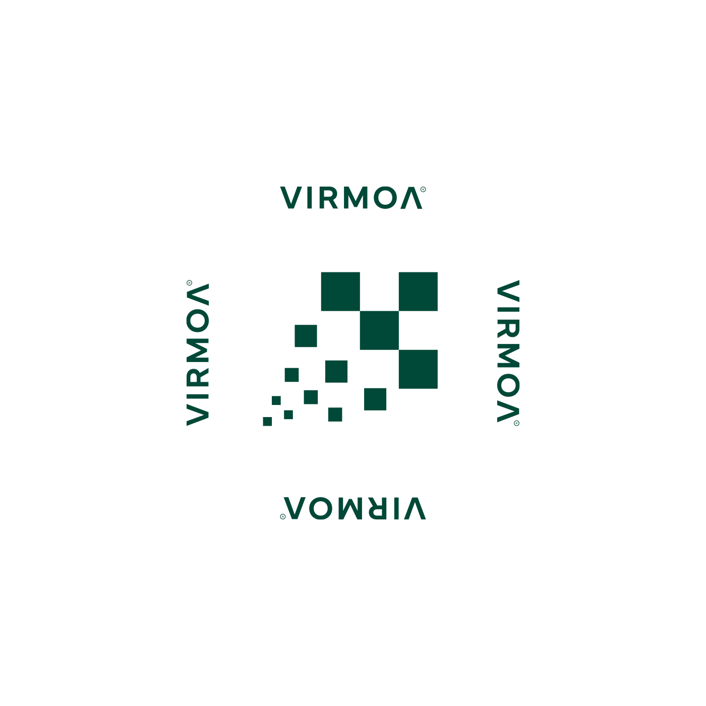 Virmoa graphic representing marketing solutions for apparel manufacturing, hat manufacturing