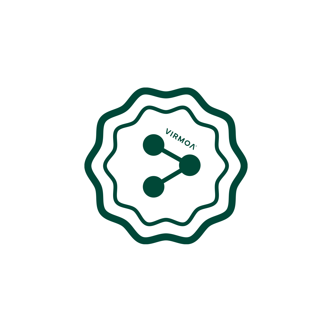 Virmoa logo for marketing services and digital branding and social media management 